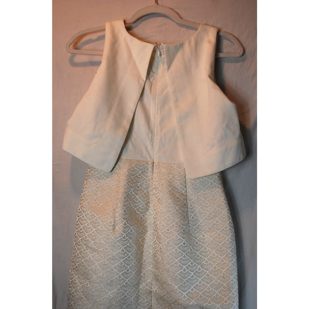 Anthropologie Women's Chanterie Ponte Sheath Dress by Maeve Metallic Classic 0P - Picture 5 of 7